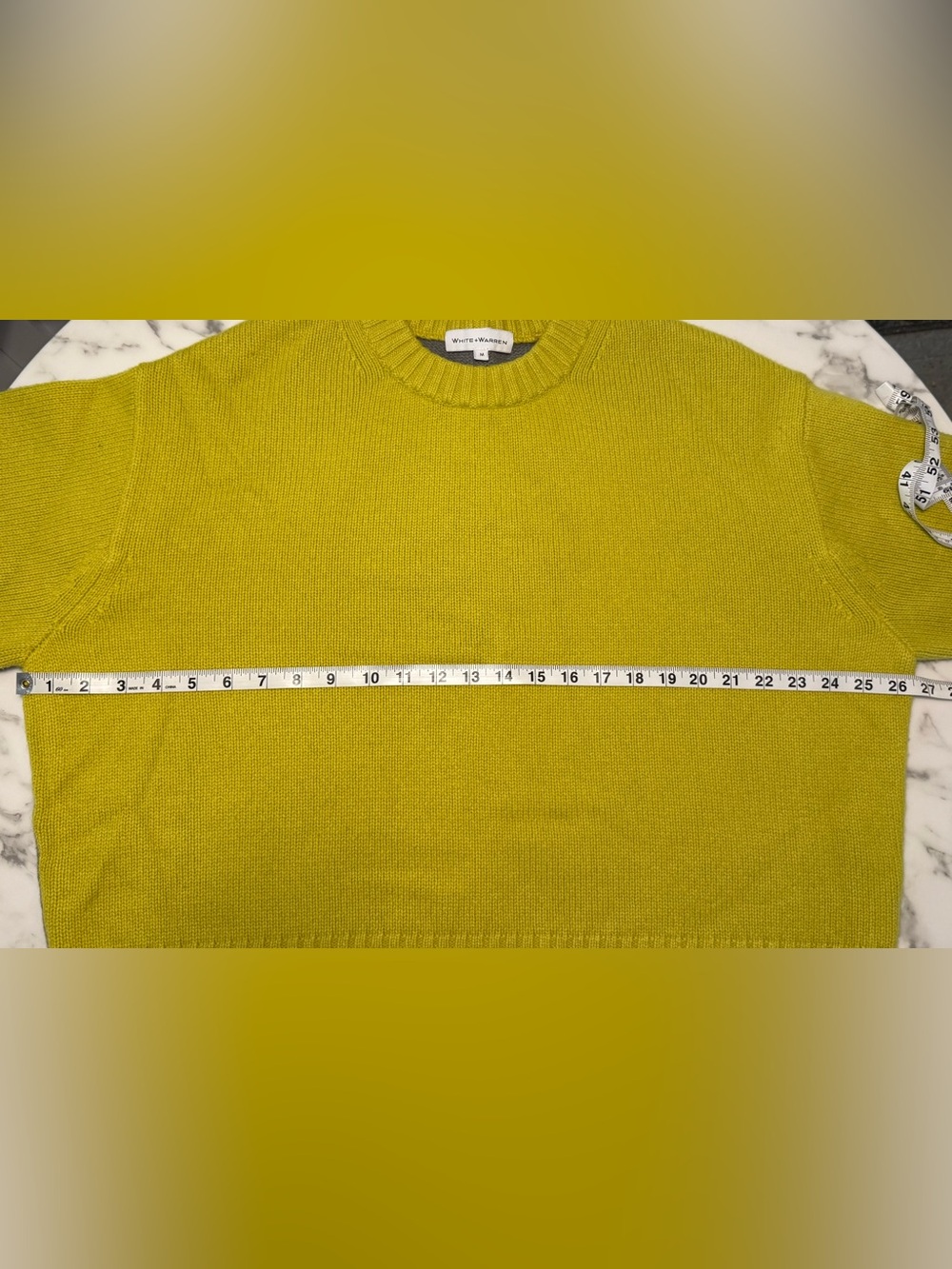 White + Warren Cashmere Wool Color Block Boxy Fit Crewneck Sweater Sz M - Picture 8 of 11